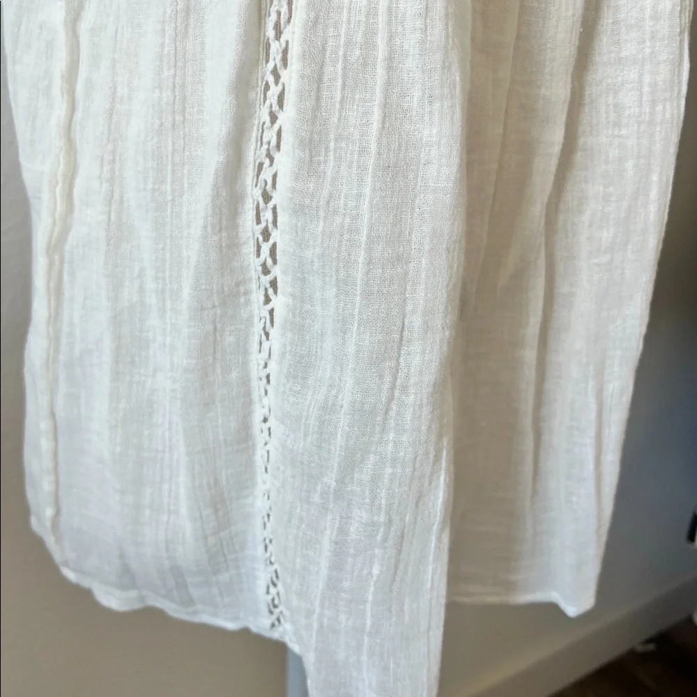 Nicole Miller Artelier cream peasant top - Picture 2 of 8